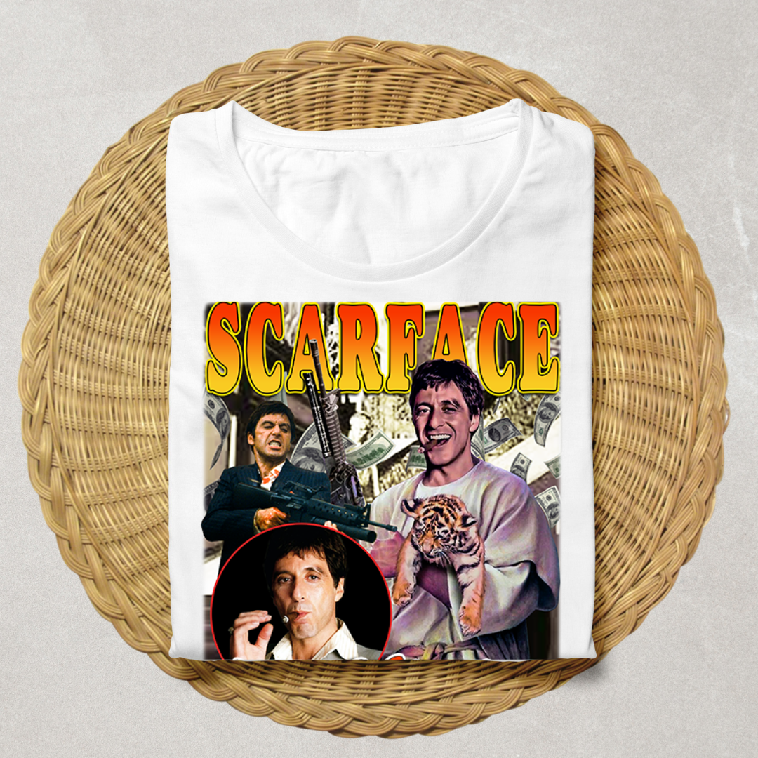 Scarface Tony Montana Vintage Movie T-Shirt - Black