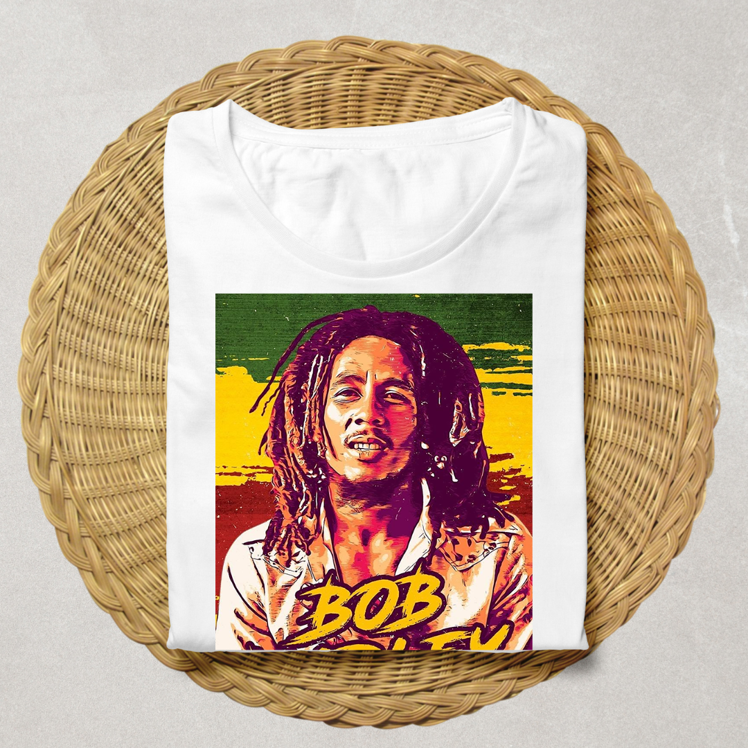 Bob Marley Retro Graphic T-Shirt – Reggae Style