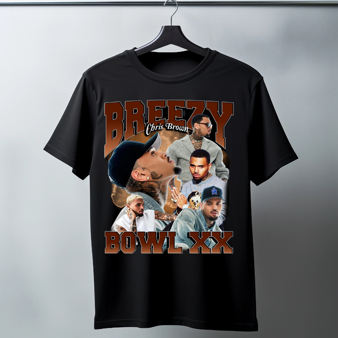 Chris Brown "Breezy" Vintage Hip-Hop Fan T-Shirt - Retro Music Merchandise