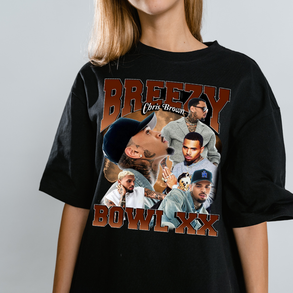 Chris Brown "Breezy" Vintage Hip-Hop Fan T-Shirt - Retro Music Merchandise