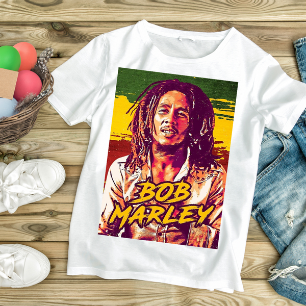 Bob Marley Retro Graphic T-Shirt – Reggae Style